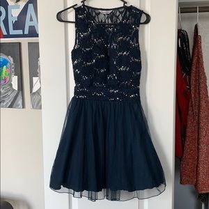 Navy blue homecoming or wedding dress